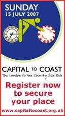 Capital to Coast bike ride